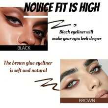 Waterproof Eyeliner Pencil Set, 12 Long-Lasting Eyeliner Pencils For Professional Makeup, Essential Cosmetics For Women And Girls - Brown - View 6
