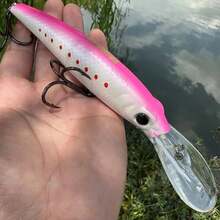 1/5pcs 19cm 54g Minnow Fishing Lures, Deep Diving Minnow Bait, Artificial Swimbait, Carp & Mullet Fishing Bait, Professional Sea Fishing Lures Gift For Men - Multicolor - View 2