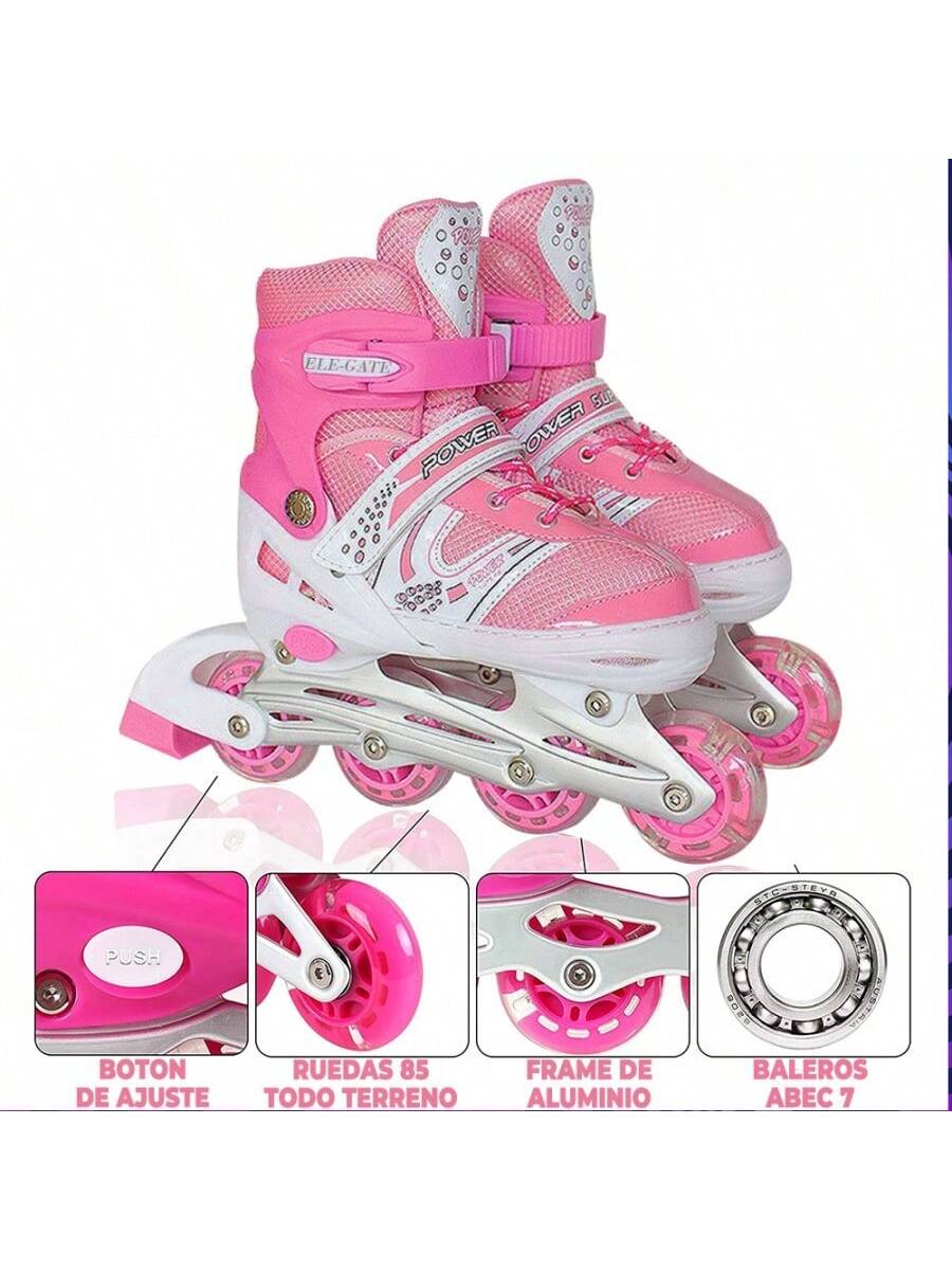 Patines en línea ajustables de 6 ruedas