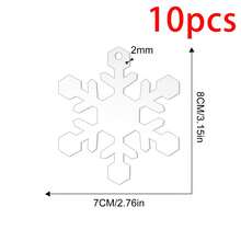 10pcs Clear Acrylic Christmas Ornaments, Blank Acrylic Decoration For Carving DIY Projects And Art Crafts, Holiday Decoration Hanging Ornaments,Christmas Decor