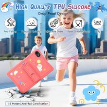 TABWEE Latest 10.1 Inch Kids Tablet, Android 15 K10 Series, Learning & Education Tablet, HD + IPS Screen (1280*800), Quad-Core Processor, 12GB (4+8) RAM, 64GB Storage, Support Up To 1TB TF Card Expansion, 5000mAh Battery, Dual Speakers, WiFi Support (Adapter Not Included)