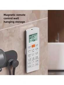 10-1件/組組合式遙控器收納架，磁吸隱形壁掛式，適用多種家用電器遙控器，插槽式收納，標本框設計，免釘無損掛飾，易安裝實用掛鉤 - 彩色 - 查看 8
