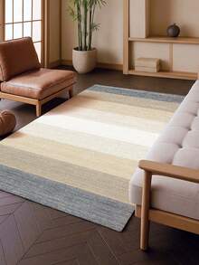1pc Fashionable Gradient Color Indoor Decorative Rug, Faux Wool Plush Material Indoor Carpet, Living Room Rug, Sofa Rug, Bedroom Rug, Bedside Anti-Slip Mat, Dining Room & Kitchen Rug, Office Chair Pad, Entryway Doormat, Outdoor Picnic Mat, Outdoor Camping Blanket - Multicolor-4 - View 19