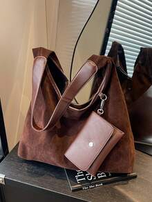 2025 New Arrival Wholesale Women's Large Capacity Tote Bag, Fashionable Minimalist Shoulder Bag For Daily Commute