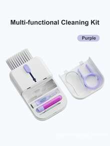 11-In-1 Multi-Function Electronics Cleaning Kit – Complete Set With Screen Cleaning Spray, Washed Flannelette & Phone Holder | Includes Hidden Brush, Density Brush, Cleaning Nib, Key Extractor, Detachable Memory Stick & Camera Lens Brush | All-In-One Tool For Laptop Screens, Keyboards, Phones, Cameras & Electronic Devices, Essential Cleaning Accessory - White - View 8