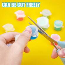 90-30pcs Mini Acrylic Paint Pot Set With Lids - 5/10/15 Strips, 3ml/0.1oz Containers For School Art Projects & Crafts Acrylic Painting Supplies Miniature Painting Supplies - Multicolor - View 4