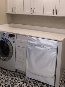 1 Pc Drum Washing Machine And Dryer Waterproof, Sunproof, Dustproof Protective Cover. Oxford Fabric Material, Equipped With Tied Rope For Adjustable Size, Suitable For Most Front-Loading Washing Machines