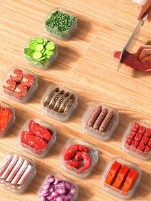 10 Packs Clear Plastic Produce Saver Containers For Refrigerator With Lids For Food Storage, Dishwasher Friendly - Clear - View 2