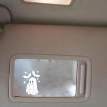 Ghost Reading Decal | Car Window Rearview Mirror Laptop Phone Case Bumper Sticker | Holographic Spooky Bats, Book Lover, Smut Dark Romance, Halloween Car Stickers - A - View 5
