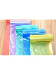[Heavy Duty Garbage Bags] 6 Colors Heavy Duty 4 Gallon Small Plastic Garbage Bags Foldable, Leak-Proof For Bathroom, Toilet, Bedroom, Office And Toilet Trash Can - Save Space And Convenient Household Flat Mouth Disposable Color Thickened Garbage Bag, Hotel Household Special Offer Plastic Bag Small Trash Bags, Perfect For Cat Litter, Car Garbage, Home Office, Kitchen Waste, And Dog Poop Scooping!