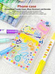 1 Set Of 168 Colors Direct Liquid Acrylic Marker Pens, High Capacity Bullet Journal Pens, Vibrant Colors, 1.0mm Tip, Acrylic Painting Art Supplies For School, Drawing, Manga