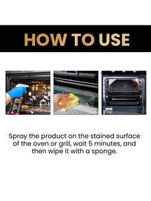 Oven & Stovetop Foam Cleaner, Specialized Degreaser, Deodorizer And Stain Remover For Oven Racks. It Can Remove Dirt Inside The Oven, Making It Easier To Reach The Preset Temperature And Improve The Oven's Working Efficiency. - Liquid - View 5