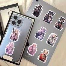 60/120 piezas Pegatinas de dibujos animados lindos de asesina femenina Graffiti para decorar scooter, equipaje, estuche de teléfono, vaso de agua