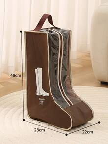 靴子收纳袋，长靴和踝靴收纳袋，新款时尚透明防尘靴套，高筒靴和踝靴专用靴袋，旅行和居家无纺布靴袋，带拉链和提手，加厚防水便携式靴子收纳袋，防护力强，透气性好，节省空间 - 非常适合旅行、衣柜整理和鞋子保护，适用于平底鞋、踝靴和高筒靴。 - 彩色 - 查看 2