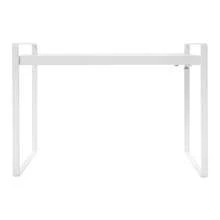 ZhdnBhnos Kitchen Cupboard White Countertop Desk Adjustable Expandable Cabinet Shelf Organizer Storage Spice Rack - White - View 2