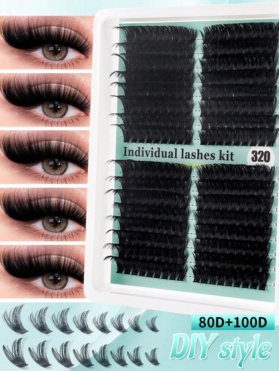 288/60 CÁI D Curl Cụm Lông Mi Riêng Lash Fluffy 80D + 100D Mắt Mèo Trái Phải Cho Cặp Cụm Đơn DIY Mi Cụm Dày Hơn & Tự Nhiên & Dày Đặc & Lâu Trôi & Không Thấm Nước Bộ Nối Mi Giả Có Thể Tái Sử Dụng Cho Người Mới Bắt Đầu Sử Dụng Tại Nhà & Cuộc Sống Hàng Ngày & Tiệc Tùng & Du Lịch & Lễ Hội Âm Nhạc Cụm Lông Mi, Cụm Lông Mi, Lông Mi Riêng Lẻ, Lông Mi, Lông Mi Giả - D - Xem 1