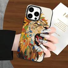 Fundas y protectores para teléfono con diseño de león rugiente y orificios grandes, compatibles con phone 16 Pro, 16, 15 Pro, 14, 14 Plus, 14 Pro, 13, 13 Pro, 12 Pro y 11/11 Pro. Regalos para cumpleaños y celebraciones. - Blanco - Ver 2