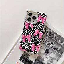 Fundas y carcasas protectoras con orificios grandes, diseño de lazo con estampado de leopardo en blanco y negro, compatibles con phone 16 Pro, 16, 15 Pro, 14, 14 Plus, 14 Pro, 13, 13 Pro, 12 Pro y 11/11 Pro. Regalos para cumpleaños y celebraciones. - Negro - Ver 7