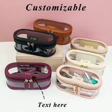 Personalized Name Letter Waterproof Makeup Bag Large Capacity Hanging Travel Storage Organizer Vanity Bag - Multicolor - View 10