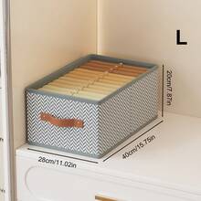 1 Pack Fabric Storage Bins For Shelves, Linen Storage Baskets For Organizing, Decorative Closet Bins For Clothes, Christmas Gift Storage