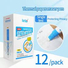 1pc Erasable Pen, Thermal Paper Correction Pen, Quick-Drying Correction Fluid, For Personal Information And Shipping Address - Multicolor - View 12