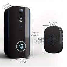 Doorbell Wireless Camera, Intelligent Visual Doorbell, Wide-Angle High-Definition Night Vision 4000mAh Rechargeable Safety Doorbell, Suprot Video Call, Visitor Capture, Recording, APP Control, Voice Switching, 38 Ringtones, Cloud Storage, Supports 2.4G WiFi