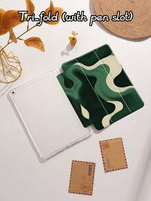 曲线图案 iPad 保护套，兼容 iPad 9.7/10.2/10.5/10.9/12.9/Pro 11、第 10 代，兼容三星 Galaxy Tab S6 Lite 10.4 英寸，兼容 Kindle Paperwhite 第 12 代 2024、Kindle（第 11 代）2022 年发布，柔软防摔保护，智能支架/自动唤醒/睡眠 - 彩色 - 查看 6