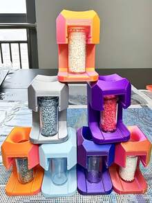 5D DIY Diamond Painting Tool, Round Container Diamond Painting Funnel, = Suitable For Two Different Heights 4.6 Cm / 1.38 Inches,4.9 Cm / 1.93 Inches Small Bottle, Suitable For Diamond Embroidery Accessories, Handicraft Material Arrangement