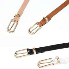 1 Pu Leather Belt With Shiny Gold Buckle, Suitable For Women's Casual Fashion In Summer, Autumn, And Halloween, Suitable As A Gift For Various Festivals, Gatherings, Parties, And Leisure Occasions In Summer, Autumn, Autumn, And Halloween - 彩色 - 查看 8