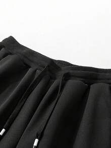 Winter Men's Outdoor Sports Pants, Fashionable Casual Versatile Trousers For Hiking, Cycling, Dating, Drawstring Waist, Thickened And Thermal Lined - Black - View 4