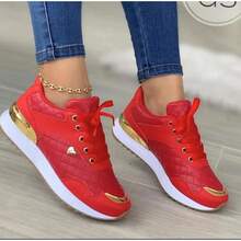 Large Size Lace-Up Sneakers For Women Summer New Casual Sports Shoes For Women In Stock - trắng - Xem 6