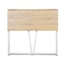 Meubles Cosy 戶外書桌，現代折疊露營桌 - MDF 木質桌面配鐵架 80 x 41 x 74 厘米，原木色