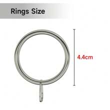 Curtain Pole Extendable Metal Chrome 28mm With Finials Rings Hooks Rod Fittings - Brushed Silver - 查看 5