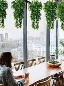 2/4/8PCS UV-Resistant Faux Autumn Maple Leaf Hanging Vines Garland - Vibrant Orange Fall Foliage Artificial Plants For Indoor Outdoor Decor, Halloween, Thanksgiving, Rustic Wedding Arch Backdrop, Cozy Farmhouse, Stair Railing, Front Door Wreath