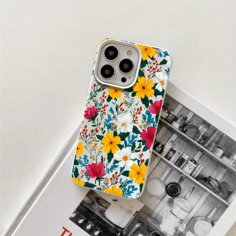 Exhibimos fundas y carcasas protectoras para teléfonos con diseños florales, orificios grandes y efecto imitación. Compatibles con phone 16 Pro, 16, 15 Pro, 14, 14 Plus, 14 Pro, 13, 13 Pro, 12 Pro y 11/11 Pro. Ideales para cumpleaños y celebraciones. - Blanco - Ver 1