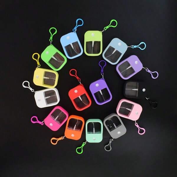 1 Small Disinfection Spray Vegetarianism Hand Sanitizer, Travel With Key Chain Perfume Alcohol Spray Bottle, 35ML Card Bottle, Hand Sanitizer Bottle, Silica Gel Sleeve, Apple Card Spray Bottle, Disinfection Hand Sanitizer, Separate Bottles Halloween Accessories Teachers Day Christmas Gift Ideas