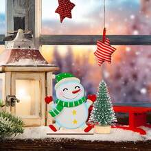 1/200 Juegos disponibles, 2 piezas/Juego Reno, muñeco de nieve y Papá Noel de Navidad mini y lindos, decoración de centro de mesa de comedor de madera, divertido de abrazar con las manos abiertas, decoración rural, decoración del hogar con tema navideño, decoración de escritorio del centro comercial - Multicolor - Ver 5