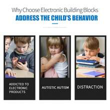 1 件儿童可编程电子积木套装，适用于万圣节和圣诞节，学习电路，提高创新能力，激发想象力，ABS 和铜材质，易于学习电子产品，激发科学兴趣，增强动手能力，开发智力，培养创造力（不含电池） - 彩色 - 查看 9