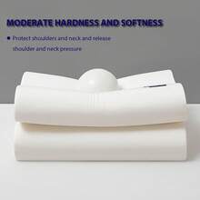 Buy 1 Get 1 Free, Cervical Neck Pillow For Pain Relief - Contour Memory Foam Pillows For Sleeping, Odorless Ergonomic Pillow Adjustable Orthopedic Neck Support Pillow For Side, Back&Stomach Sleeper - 白色 - 查看 3