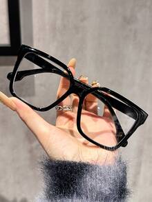 1-4 Pairs Women's Multi-Color Plastic Square Casual Classic Portable Transparent Glasses Set, Suitable For Back To School, Daily Life, Office, Reading, Fits Various Face Shapes, Can Be Used As Decoration - Clear - View 18