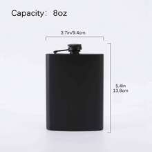 1 styck personlig 6/7/8 oz svart flaska, bärbar fyrkantig flaska i rostfritt stål, personliga flaskor för män, presenter till pojkvän, presenter till best man, presenter till marskalkar, presenter till bästa pappa, födelsedagspresenter, presenter till bröllopsfesten, presenter till honom - Multifärgad - Visa 10