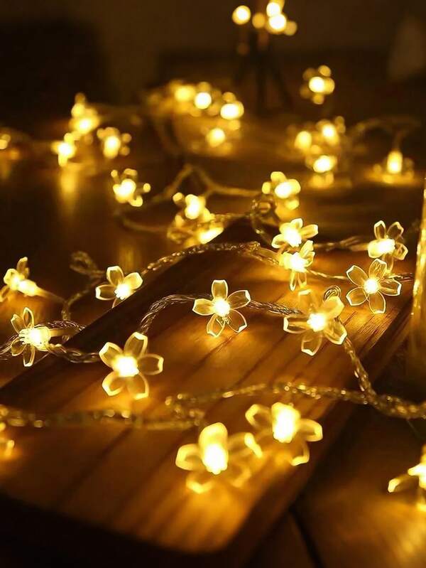 Battery Powered LED Cherry Blossom String Lights, Suitable For Bedroom, Wedding, Balcony, Christmas Decoration