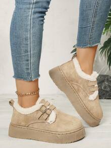 Modne, nowe, grube, zimowe buty śnieżne w dużym rozmiarze, damskie, nowe, jednoprzyciskowe, retro buty śnieżne