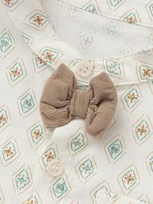 Balabala 男童长袖衬衫 2025 秋季 - 时尚休闲纽扣衬衫 - 白綠色調 - 查看 6