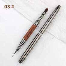 1pc Custom Name Double-End Nail Pen Brush Glue Phototherapy Pen UV Gel Liner Brush Dual End Acrylic Nail Art Painting Manicure Brushes Tool - Multicolor - View 9