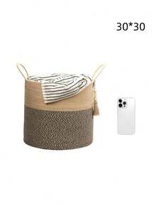 1个带提手的大号可折叠洗衣篮，可用作收纳篮、装饰挂篮、手工编织收纳篮，适用于客厅、卧室、家居，可收纳衣物、玩具、枕头、毯子、礼物，也适用于圣诞节、生日派对等场合。 - 彩色 - 查看 14