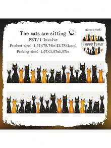 have a good day 1卷2米哥特主题装饰和纸胶带，创意美学贴纸，DIY装饰拼贴工艺用品，节日礼物，个性化剪贴簿学校文具剪贴簿用品