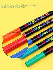 1pc 260 Colors Acrylic Marker Pens, Thin Tip, Waterproof, Odorless, Stackable, Art Brush, Suitable For Colored Pencil Markers, Painting Stationery, School Supplies, For Artists Painting Brush, Used For Making Christmas, Thanksgiving, New Year Gifts, Easter Eggs, Holiday Gifts, Card Making, Metal, Ceramic, Wine Glass, Halloween Decoration Graffiti Pens