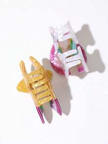 1/2 piezas Pinzas para el cabello de acrílico con diseño lindo de estrella, nube y arcoíris, pinzas personalizadas para coleta, adecuadas para uso al aire libre, fiestas, festivales, San Valentín, Acción de Gracias, Navidad, cumpleaños - Mejor regalo de accesorios para el cabello de clip elegante para mujer para vacaciones