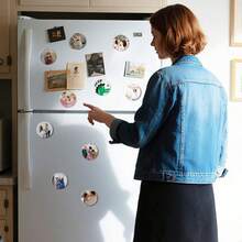 Sublimation Magnet Blanks 3x3 Inch, Sublimation Blank Products, 40Pcs Personalized Sublimation Fridge Refrigerator Magnets For Home Kitchen Office Decorative (Rectangular) - Round-40P - View 7